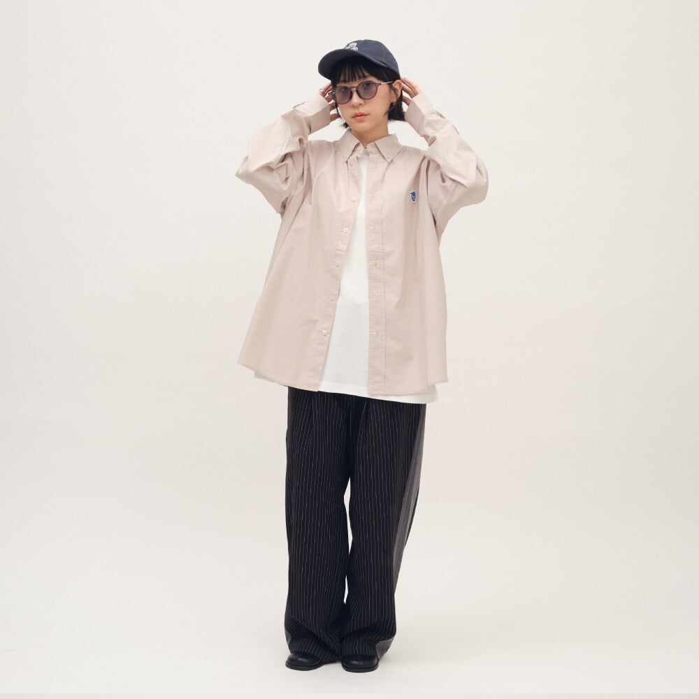 小P社長logo經典BD長袖襯衫