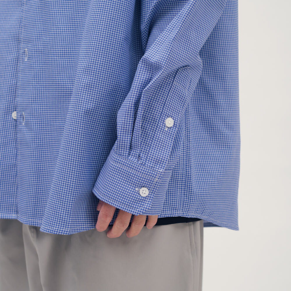 小P社長格紋長袖襯衫