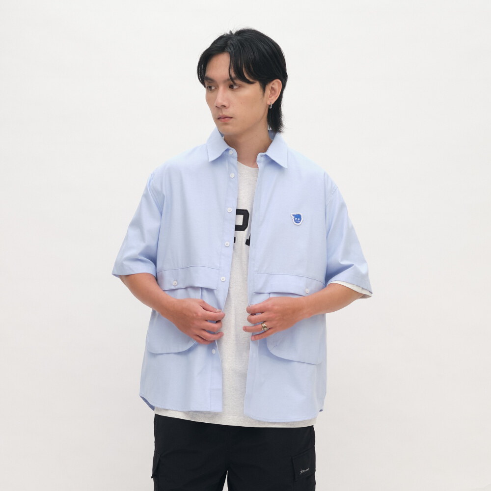 小P社長牛津口袋短袖襯衫