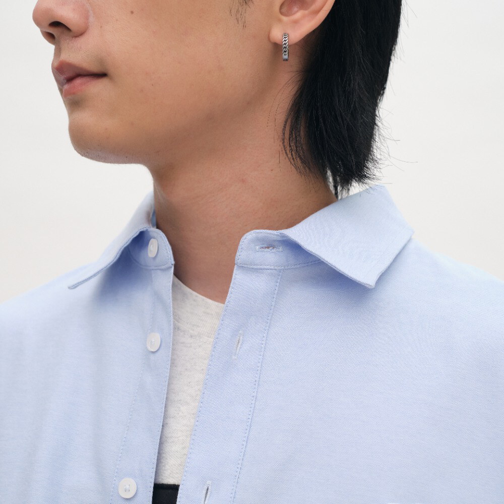 小P社長牛津口袋短袖襯衫