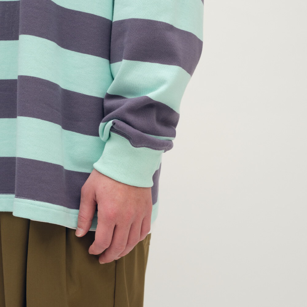 小P社長條紋長袖POLO衫