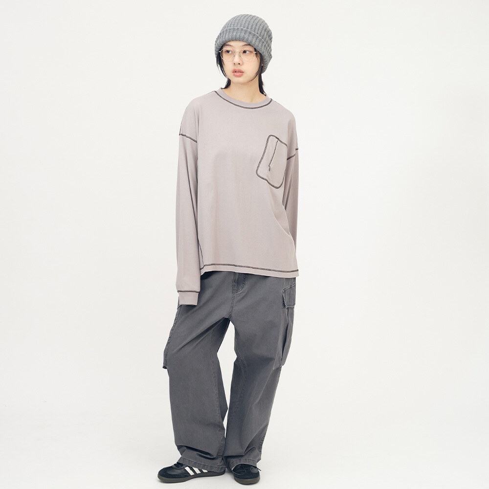 小P社長水洗口袋長褲