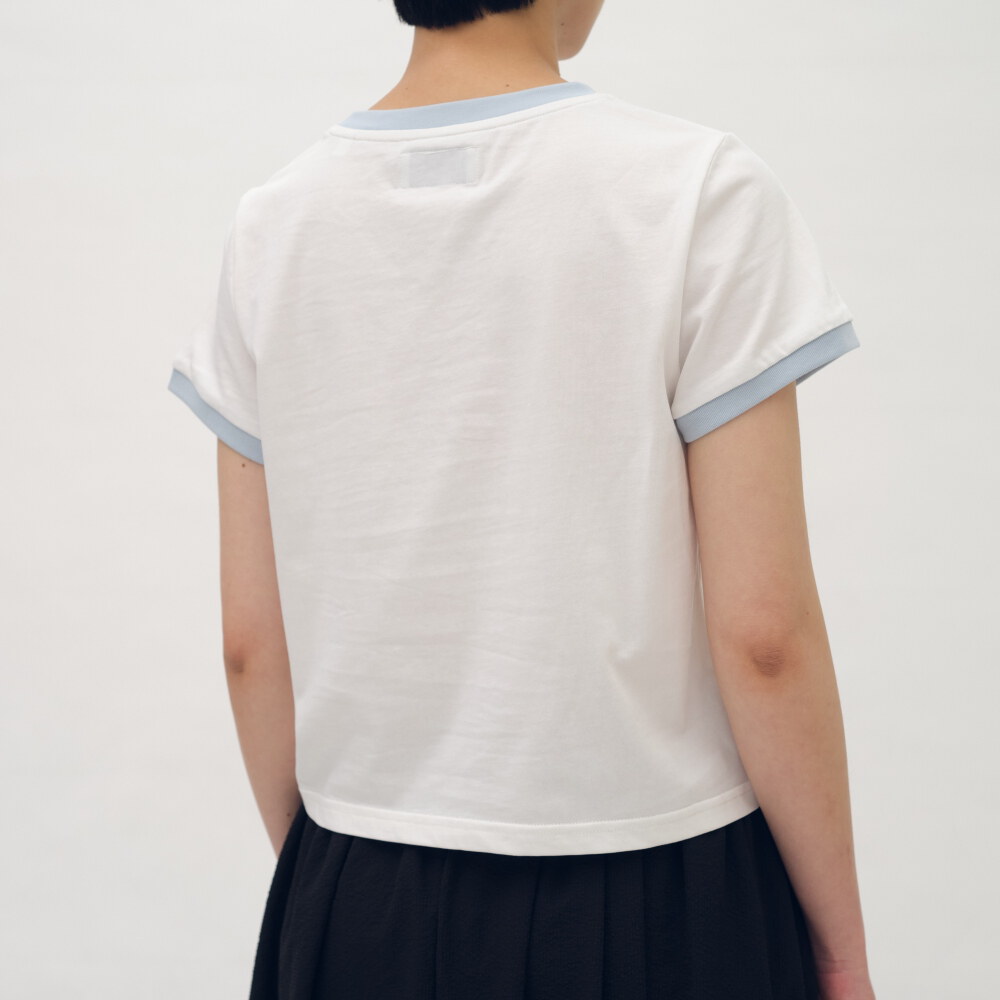 小P社長撞色拼接TEE