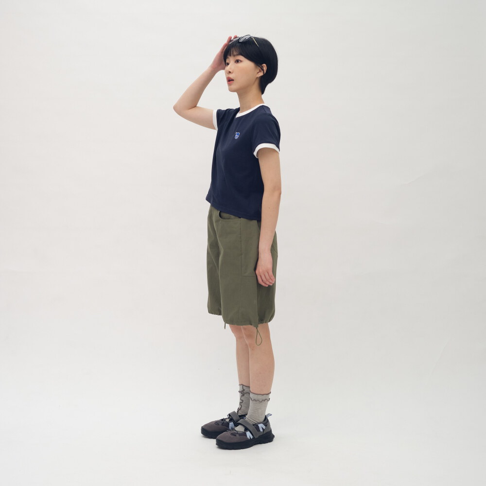 小P社長撞色拼接TEE