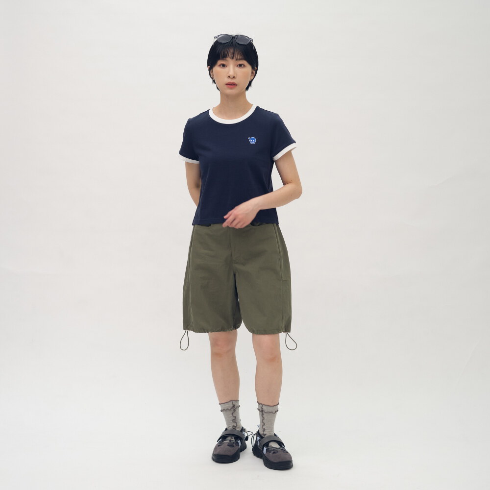 小P社長撞色拼接TEE