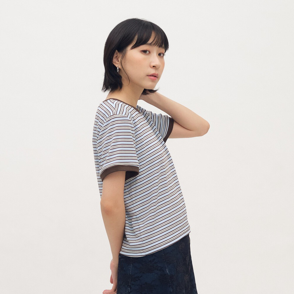 小P社長條紋短袖TEE
