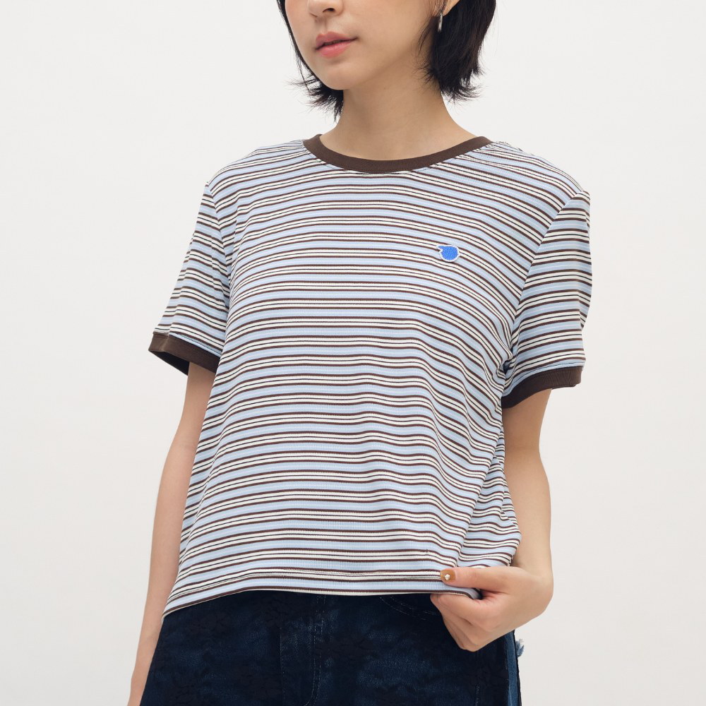 小P社長條紋短袖TEE