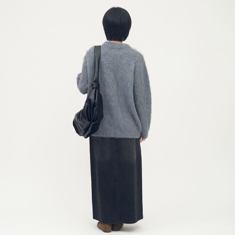 小P社長毛絨針織圓領毛衣