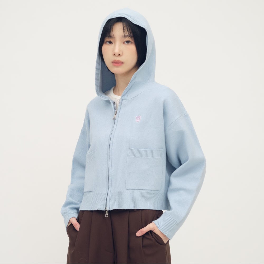 小P社長連帽針織外套