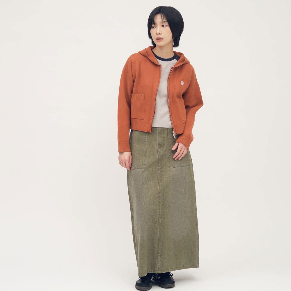 小P社長連帽針織外套