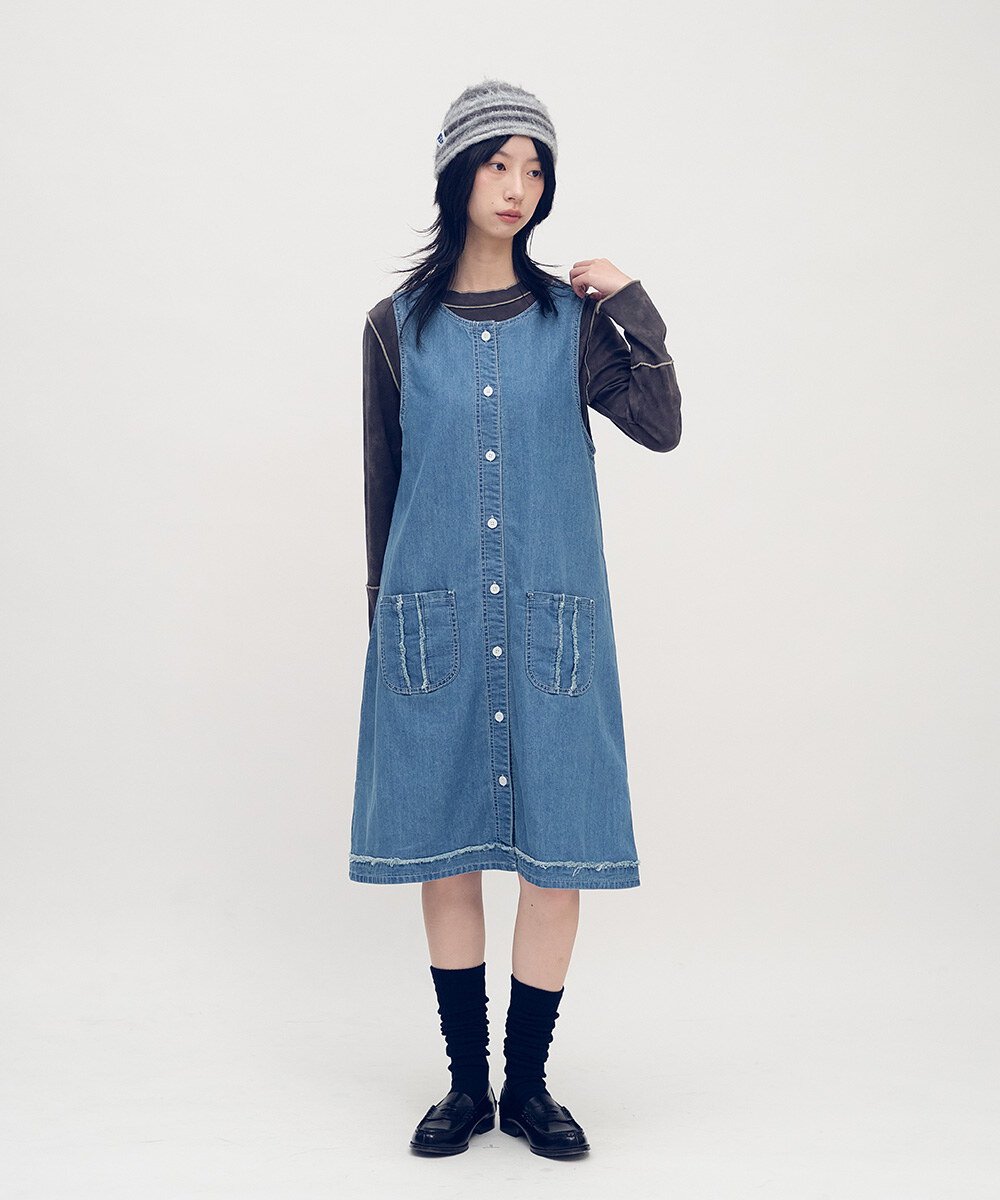 小P社長雙面穿丹寧連身洋裝