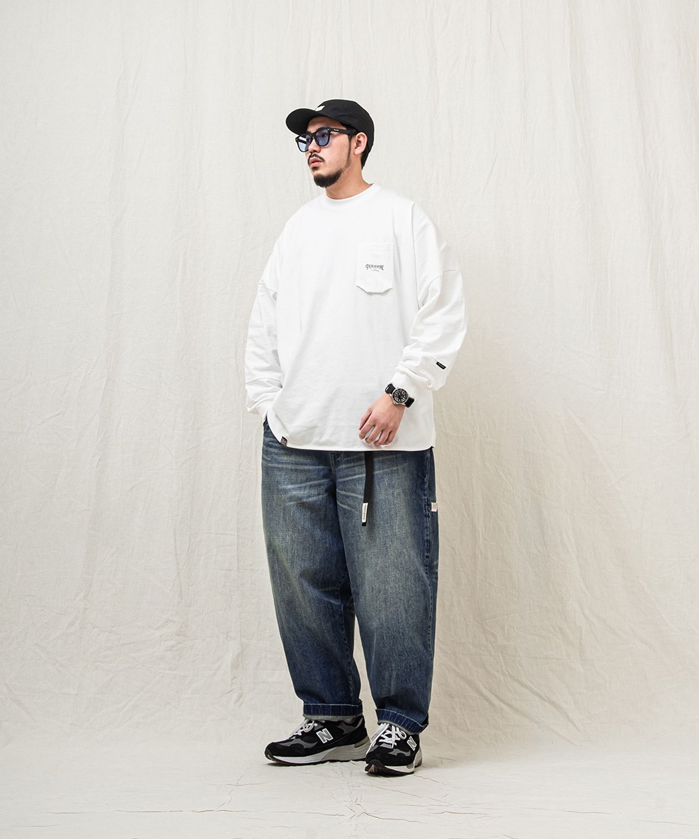 寬版口袋長TEE HEXAGONAL POCKET LS T-SHIRT