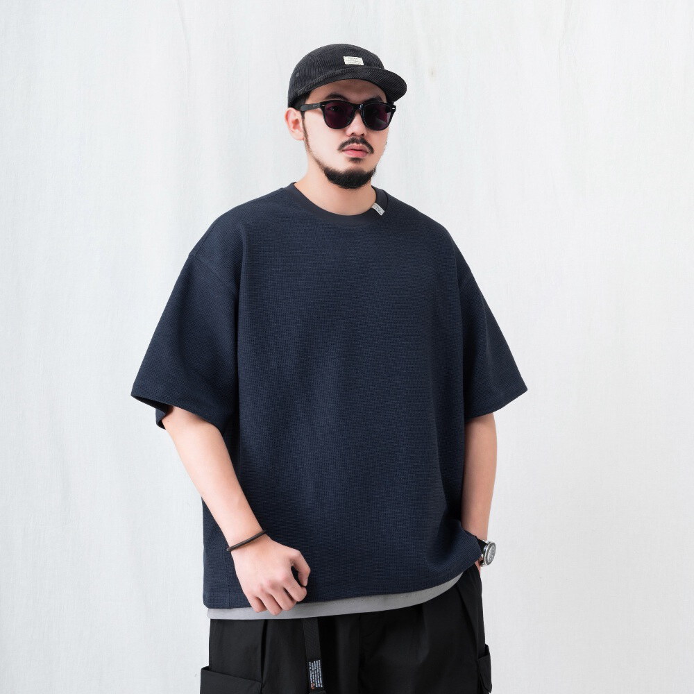 華夫格短袖T恤 TEXTURED WAFFLE KNIT T-SHIRT