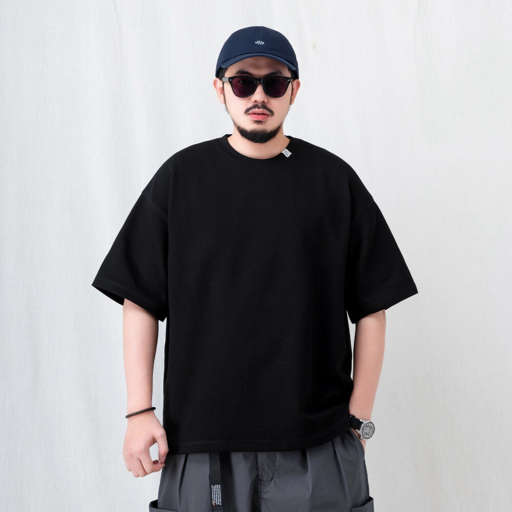 華夫格短袖T恤 TEXTURED WAFFLE KNIT T-SHIRT