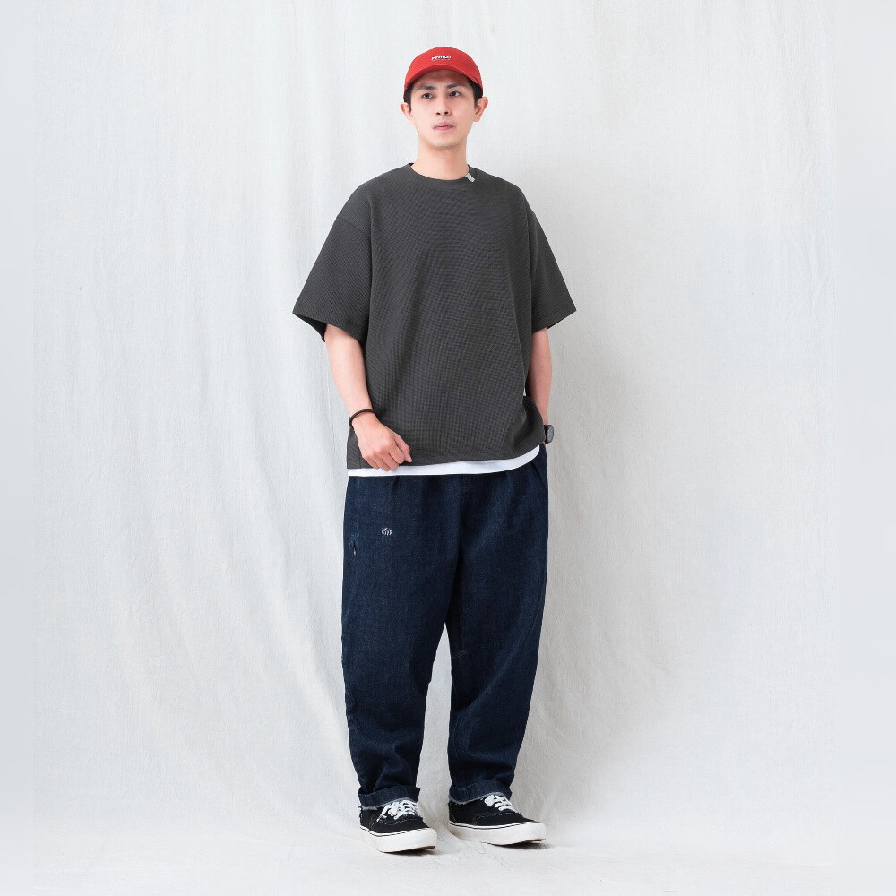 華夫格短袖T恤 TEXTURED WAFFLE KNIT T-SHIRT