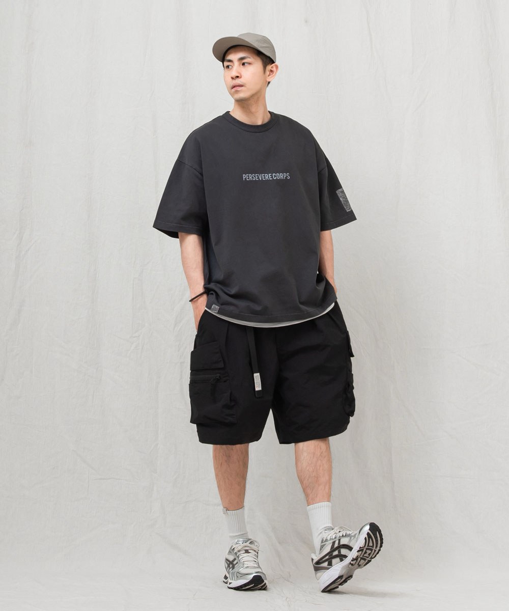 品牌標誌水洗Ｔ恤 PIGMENT-DYED CATCHWORD T-SHIRT