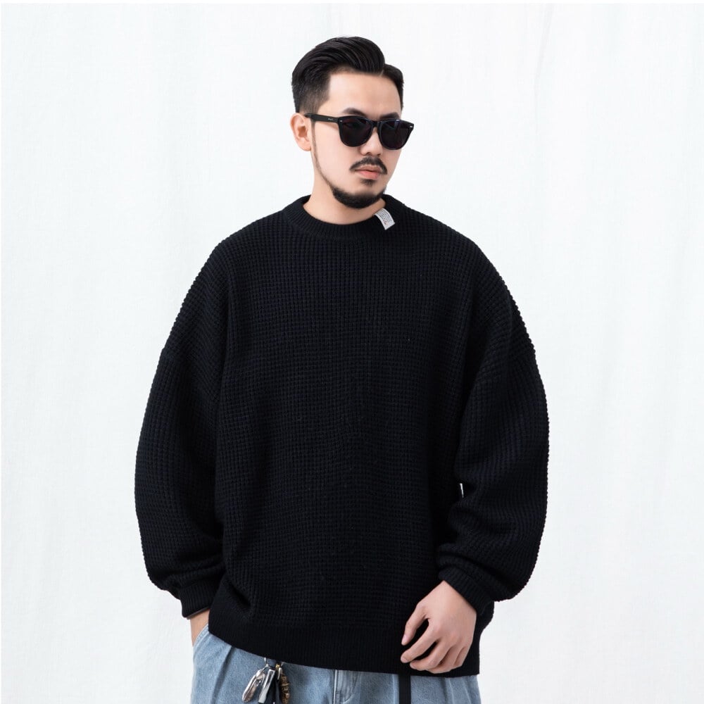 華夫格針織毛衣