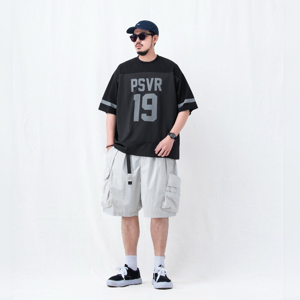 拼接球衣短TEE mesh splice jersey T-shirt
