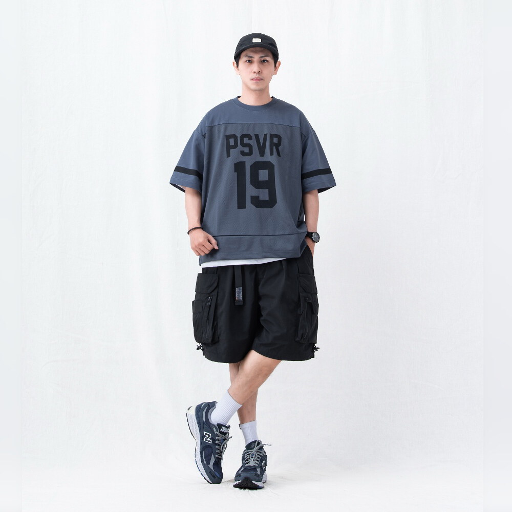 拼接球衣短TEE mesh splice jersey T-shirt