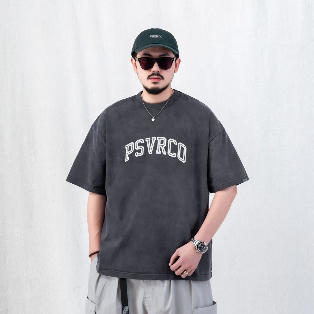裂紋圖樣水洗TEE CRACKED-EFFECT WASHED T-SHIRT