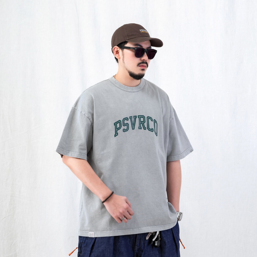 裂紋圖樣水洗TEE CRACKED-EFFECT WASHED T-SHIRT