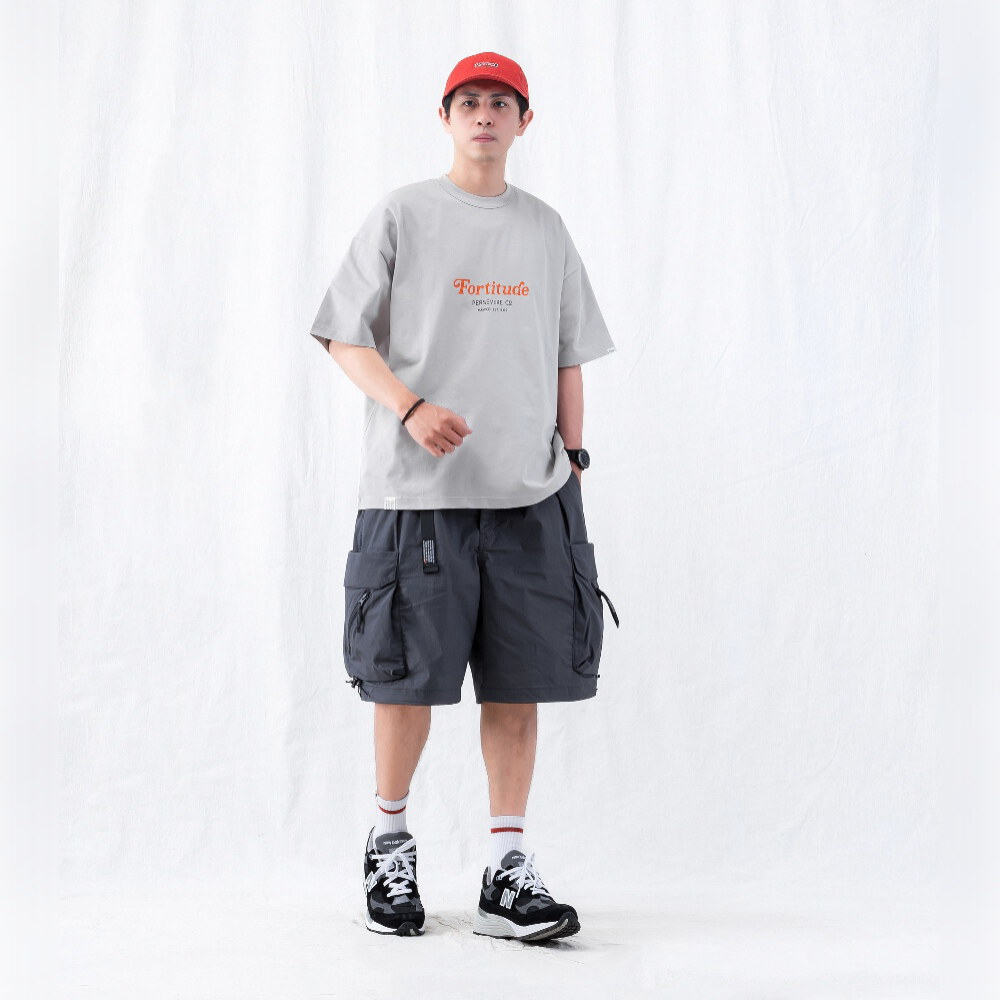 復古棕熊圖像T CHAIN-STITCH EMBROIDERED LETTERING T-SHIRT