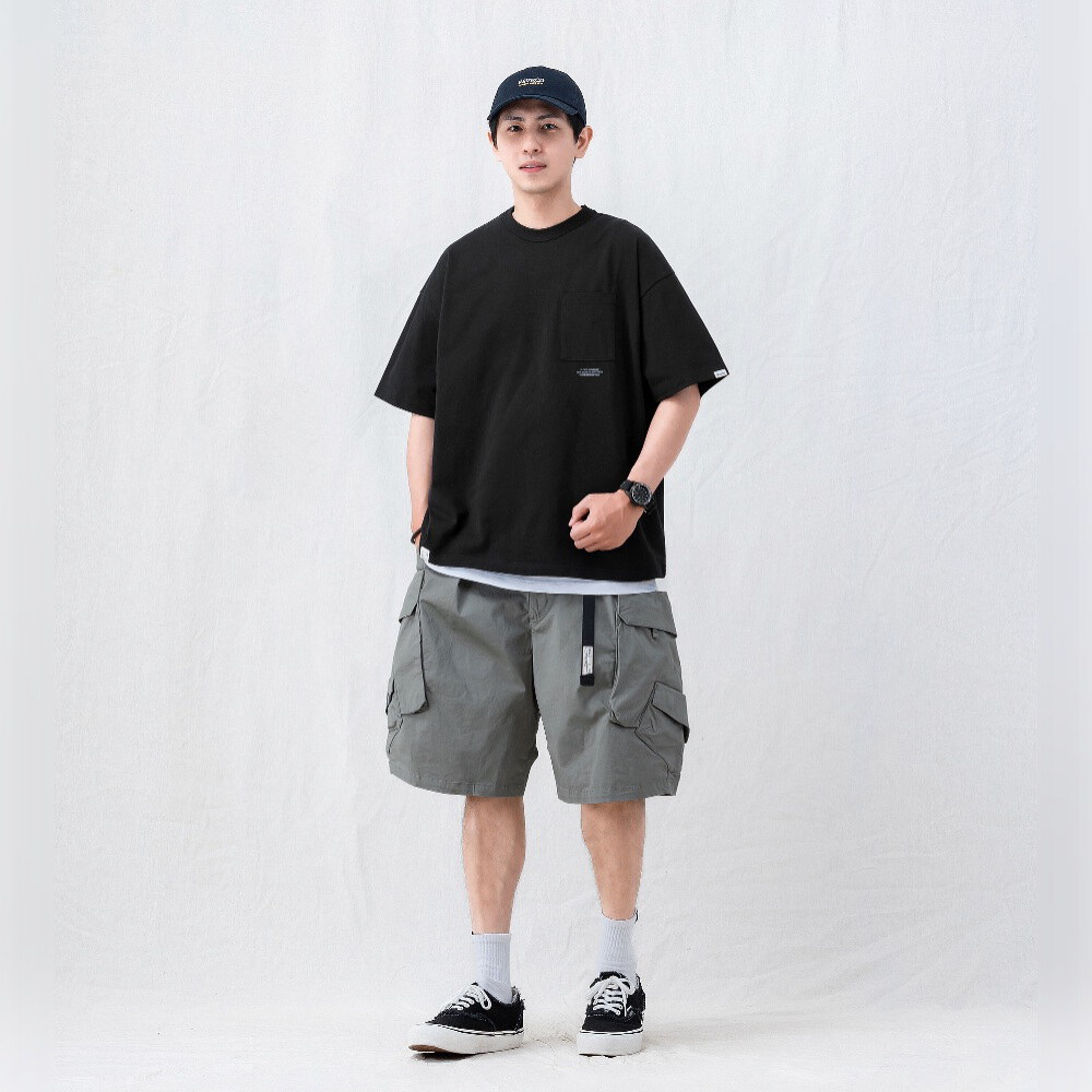 標語口袋T恤 TEXT-PRINT POCKET T-SHIRT
