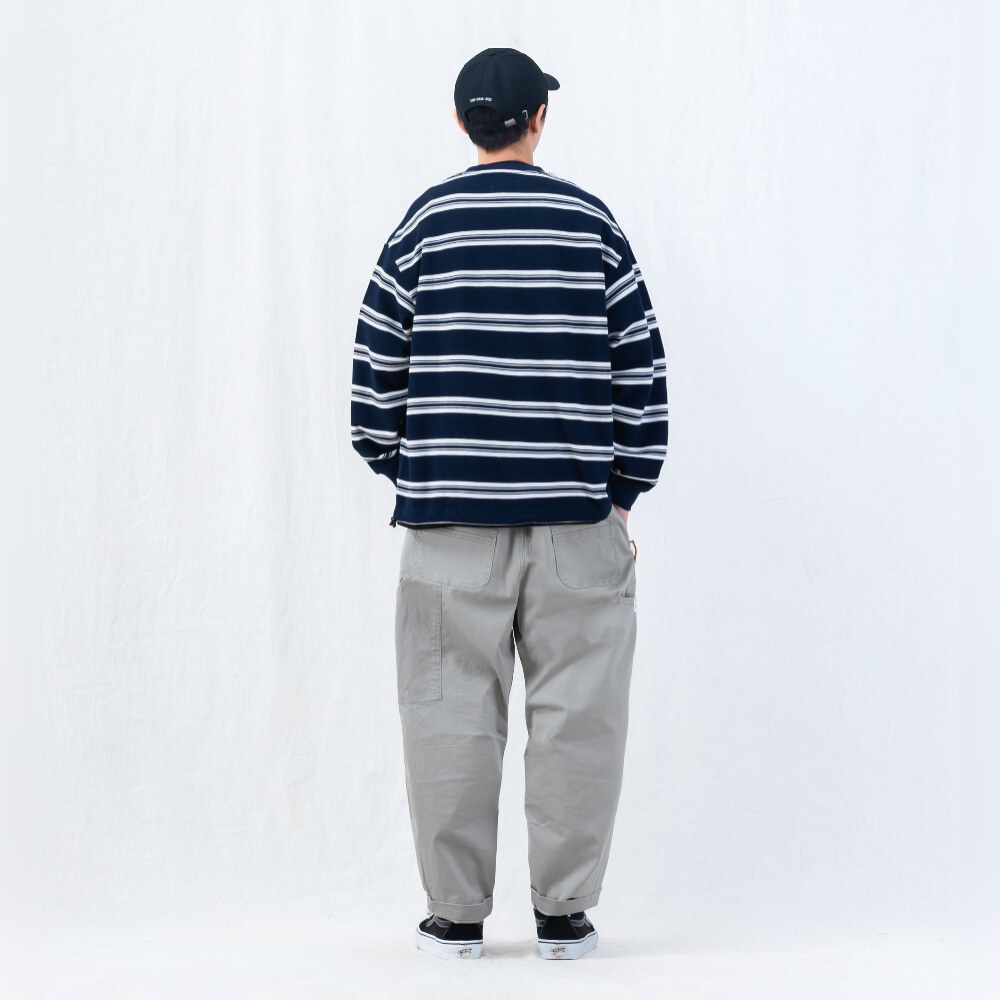 條紋長TEE EMBROIDERED LOGO STRIPED LONG-SLEEVE T-SHIRT