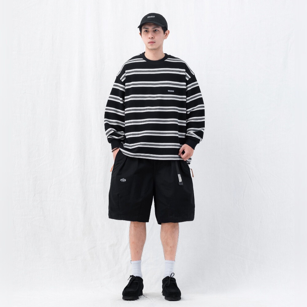 條紋長TEE EMBROIDERED LOGO STRIPED LONG-SLEEVE T-SHIRT
