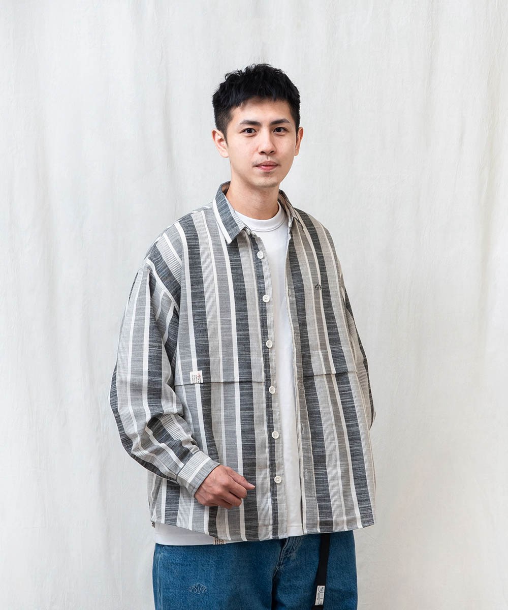 寬版長袖襯衫 BRAND LOGO LONG-SLEEVE SHIRTS