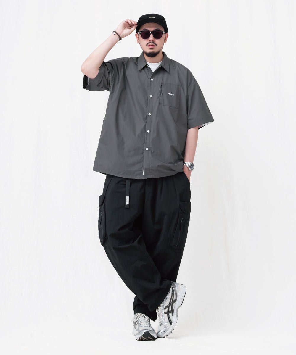 寬版短袖襯衫 BRAND LOGO LOOSE-FIT SHIRT