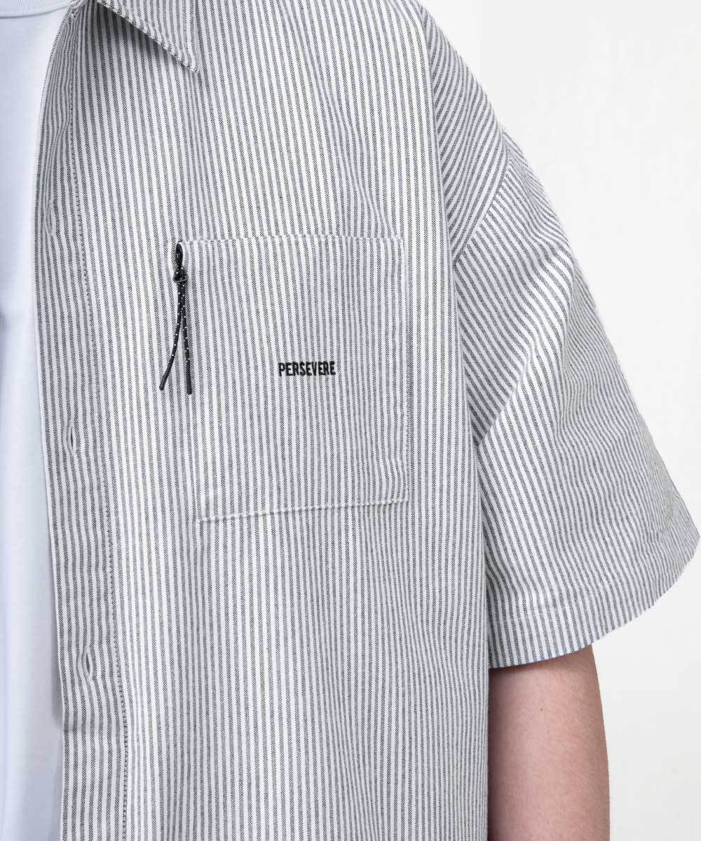 寬版短袖襯衫 BRAND LOGO LOOSE-FIT SHIRT
