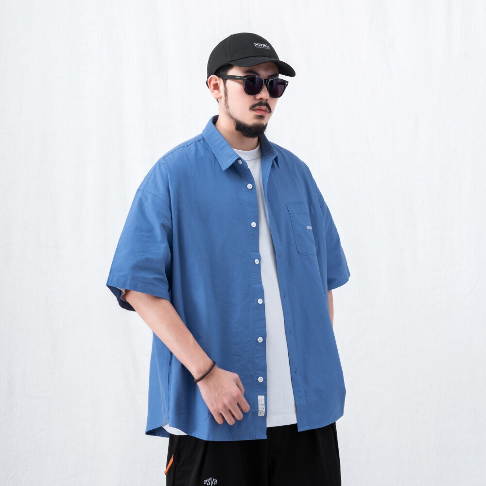寬版短袖襯杉 LOOSE-FIT POCKET SHIRT
