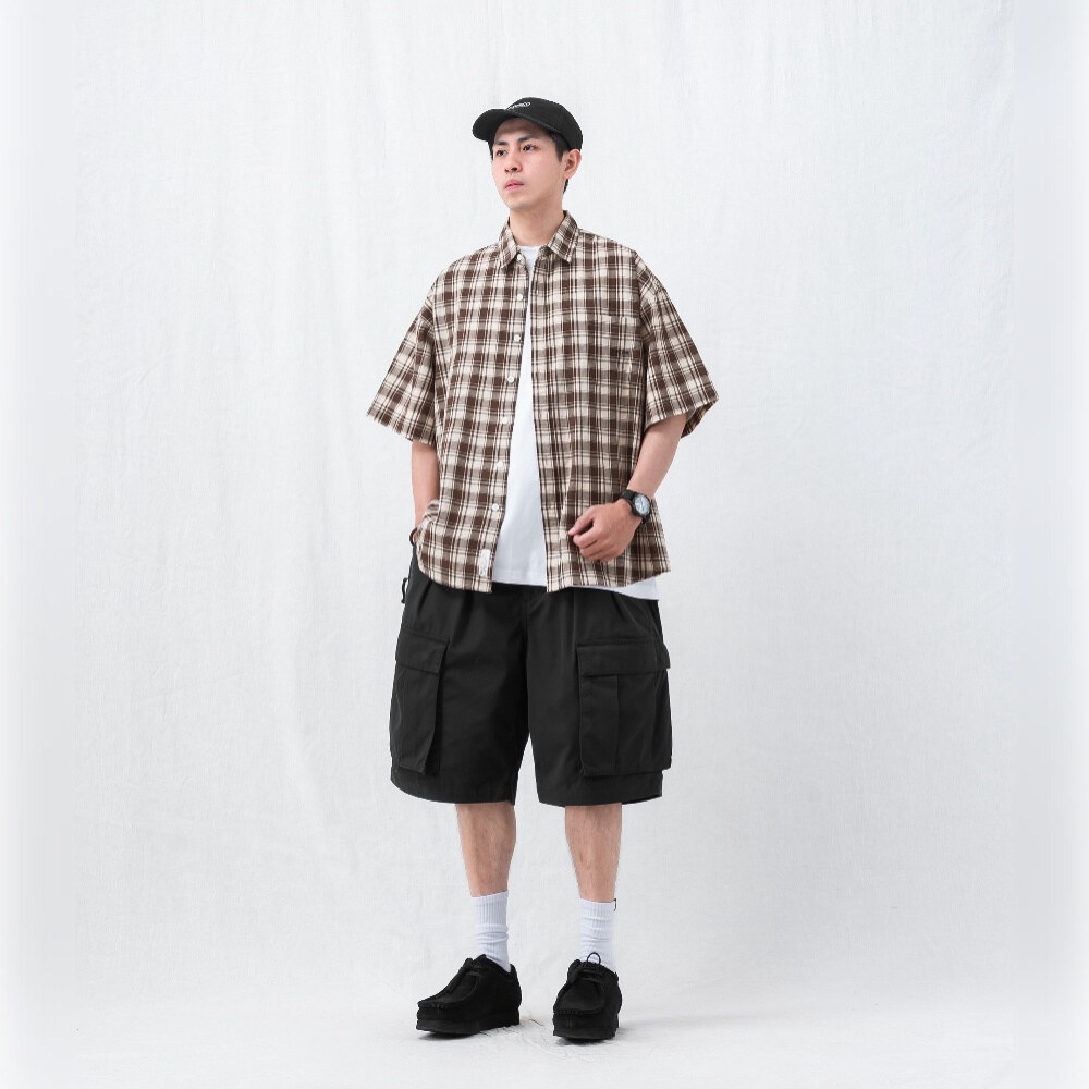 寬版短袖襯杉 LOOSE-FIT POCKET SHIRT