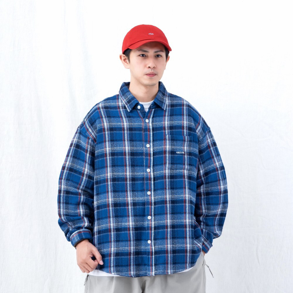 寬版長袖襯衫 loose-fit LS shirt
