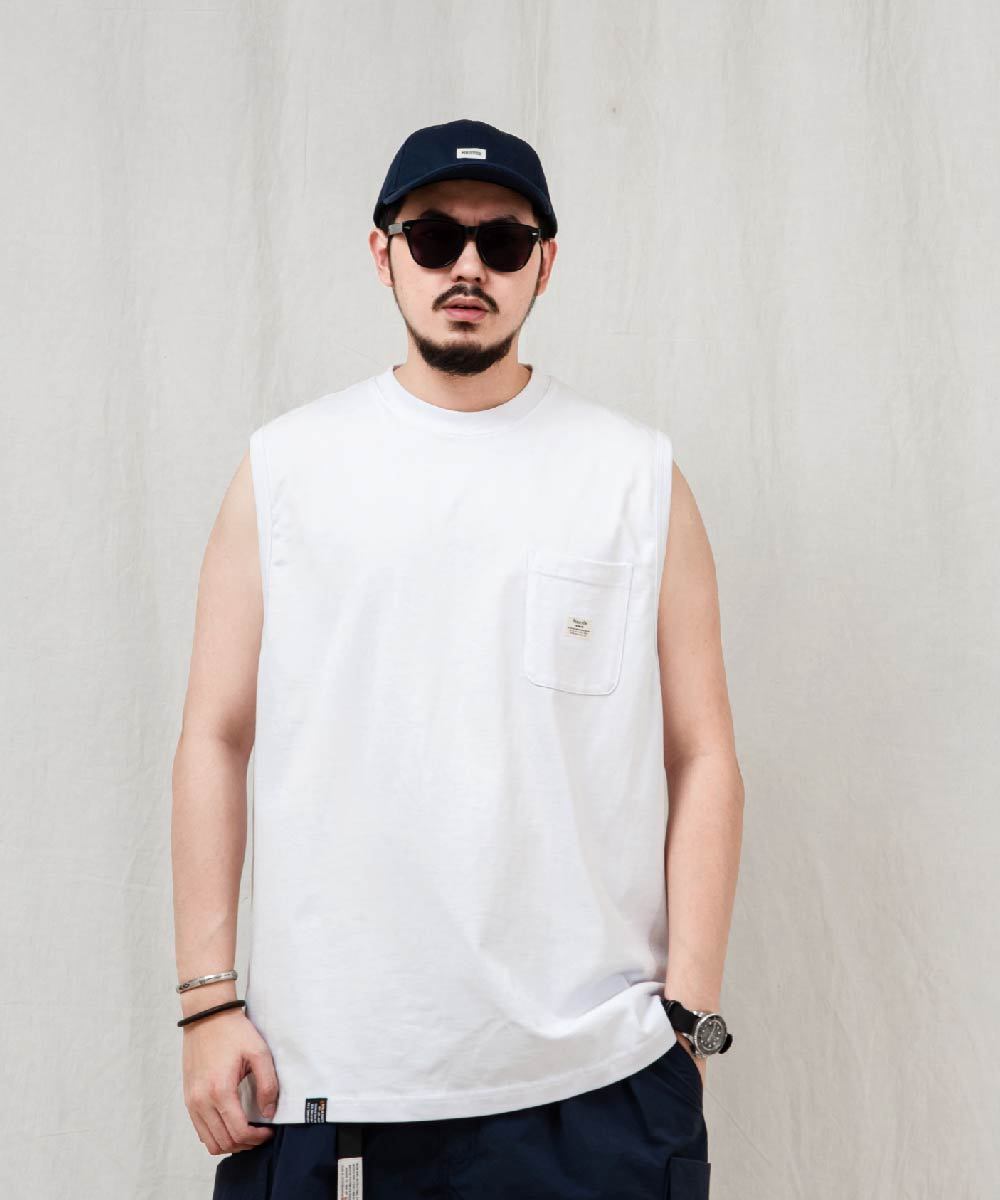 寬肩口袋背心 CLASSIC POCKET SLEEVELESS T-SHIRT