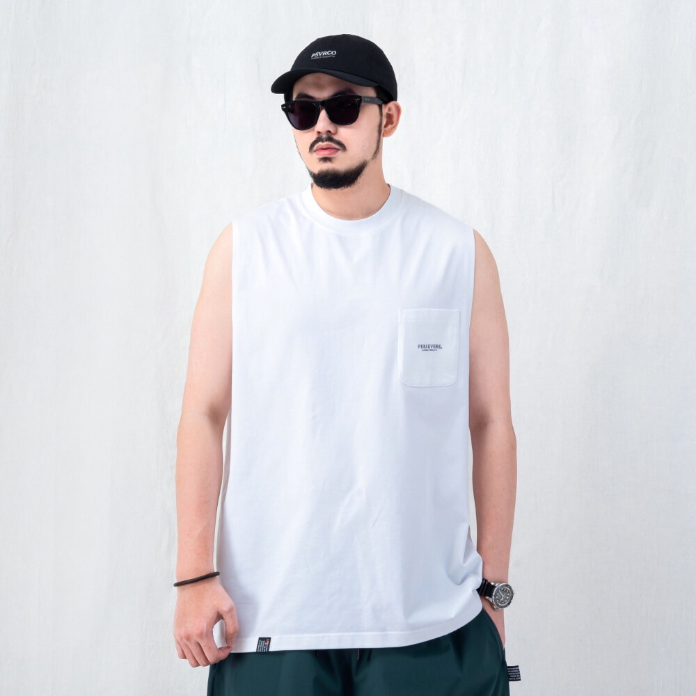 口袋寬肩背心 WIDE-SHOULDER POCKET TANK TOP