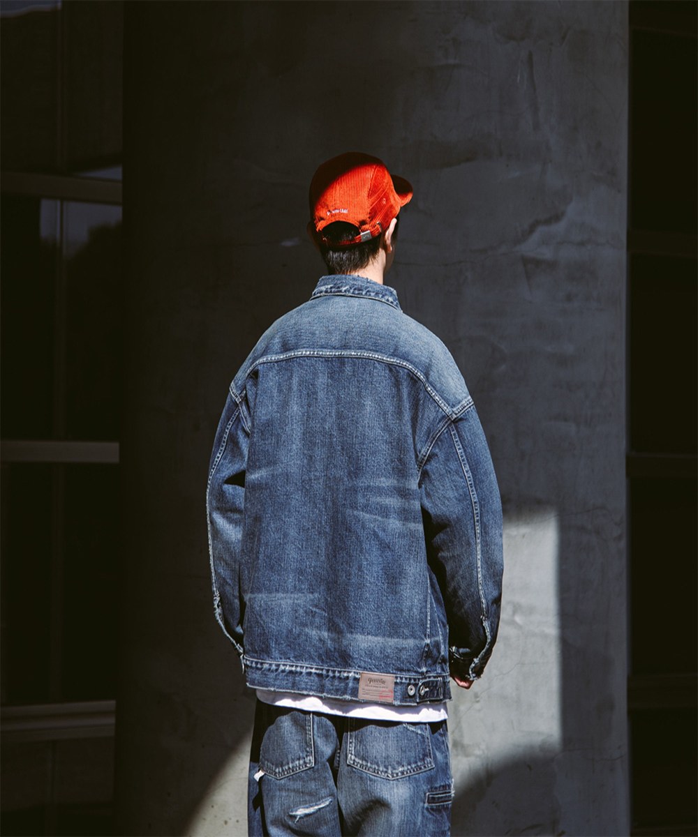 五週年限定破壞工藝牛仔外套 DESTROYED EFFECT SELVEDGE DENIM JACKET