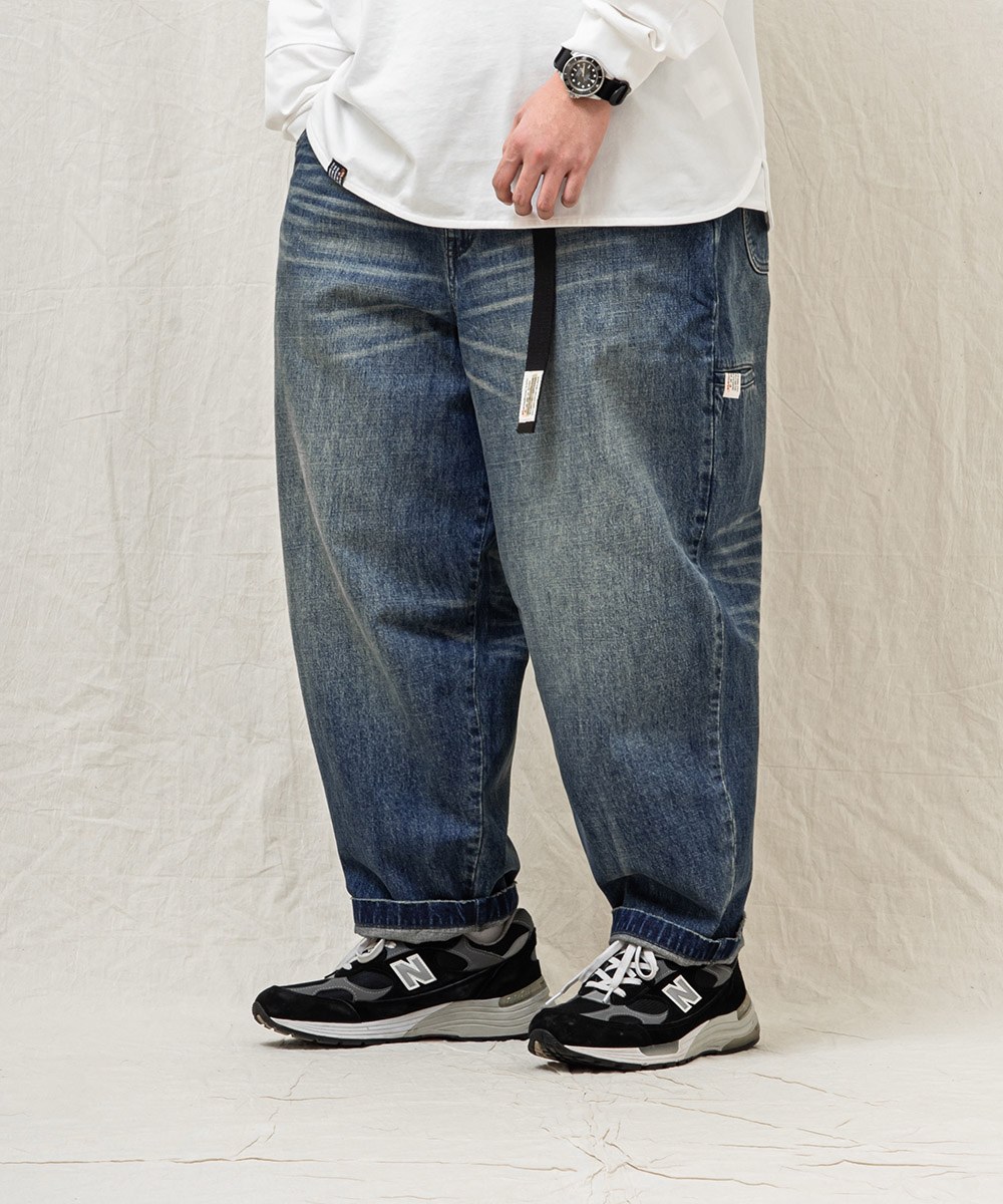 水洗貓鬚牛仔長褲 ENZYME-STONEWASHED HIGE JEANS