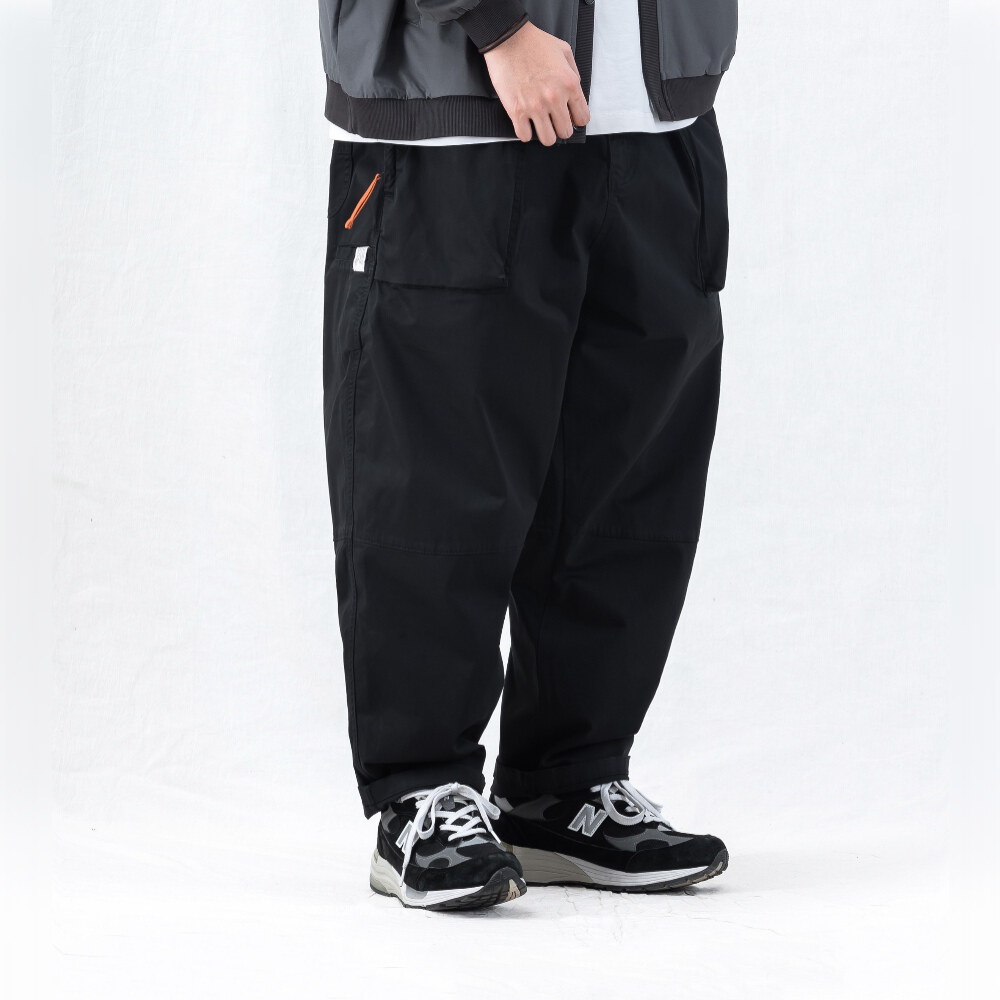 海軍長褲 ENZYME-WASHED TAPERED PANTS