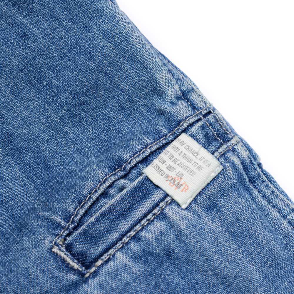 海軍長褲 ENZYME-WASHED TAPERED PANTS