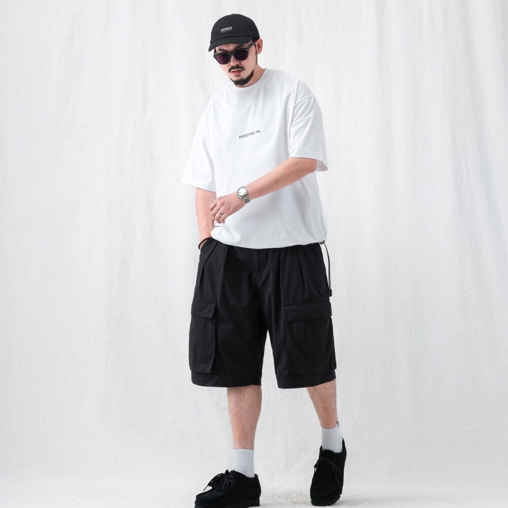 六分口袋短褲 KNEE-LENGTH CARGO SHORTS