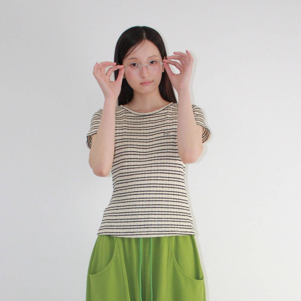 條紋短袖上衣 STRIPE SLIM FIT SHORT SLEEVE