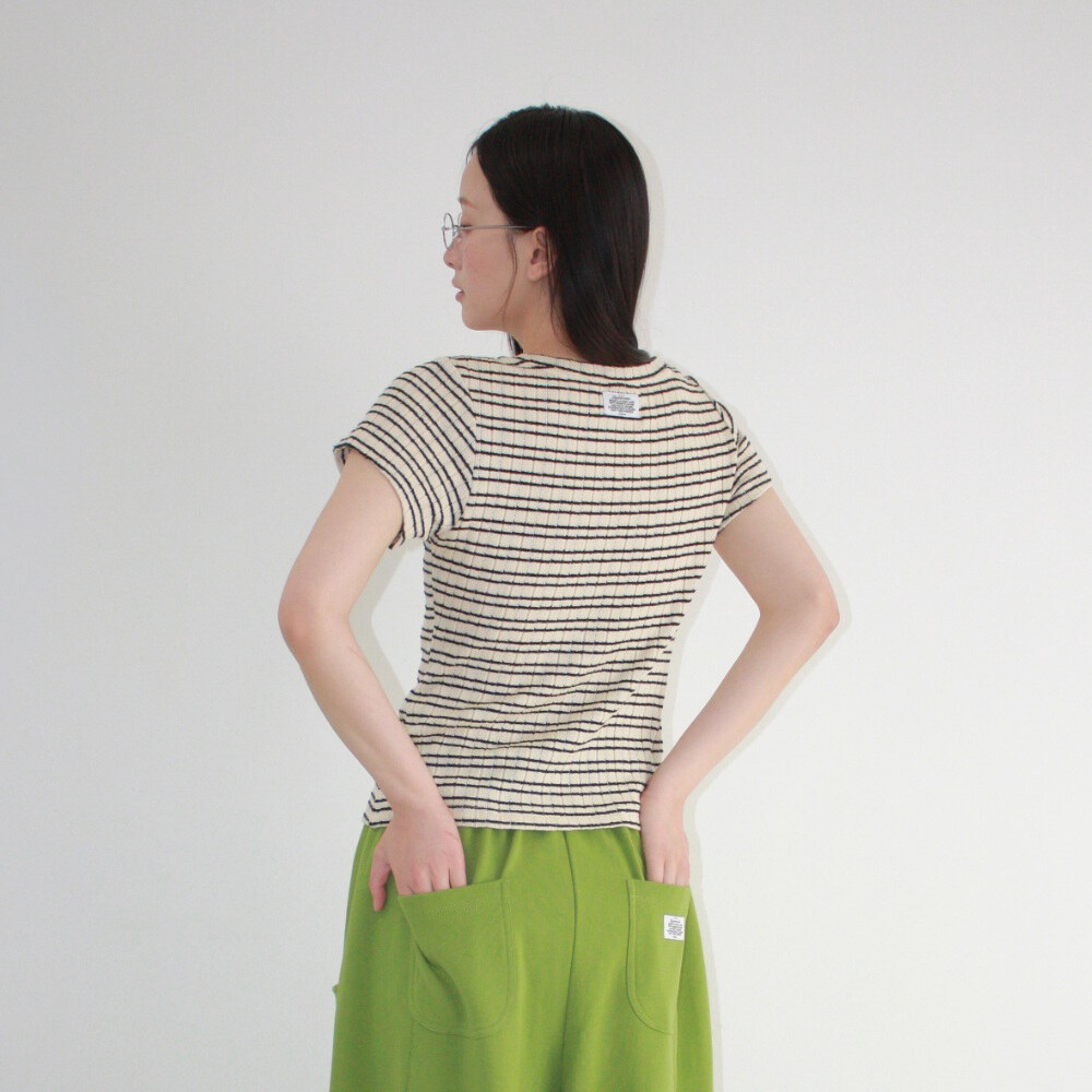 條紋短袖上衣 STRIPE SLIM FIT SHORT SLEEVE