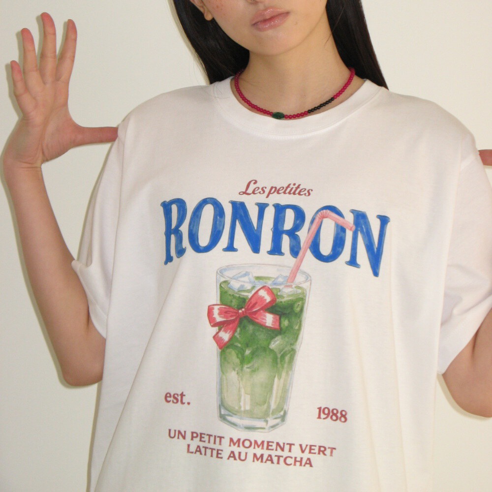 抹茶圖案上衣 RIBBON MATCHA BASIC FIT T SHIRT