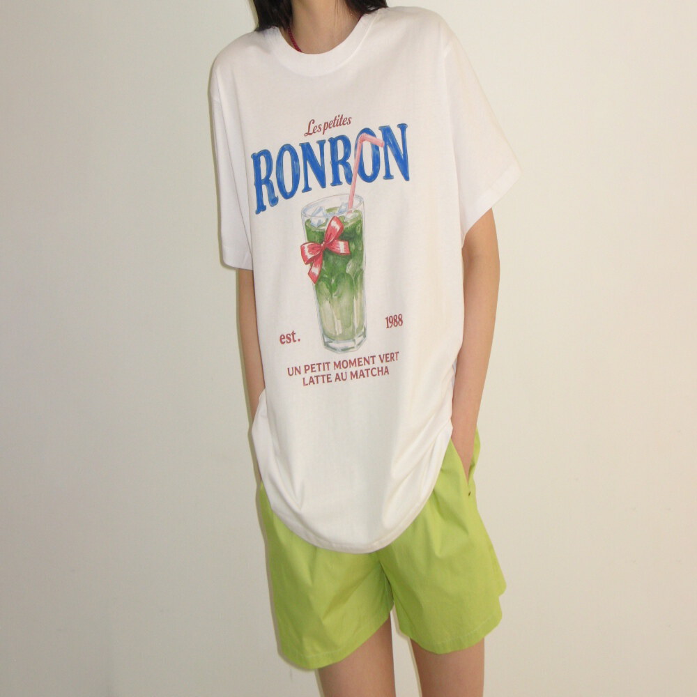 抹茶圖案上衣 RIBBON MATCHA BASIC FIT T SHIRT