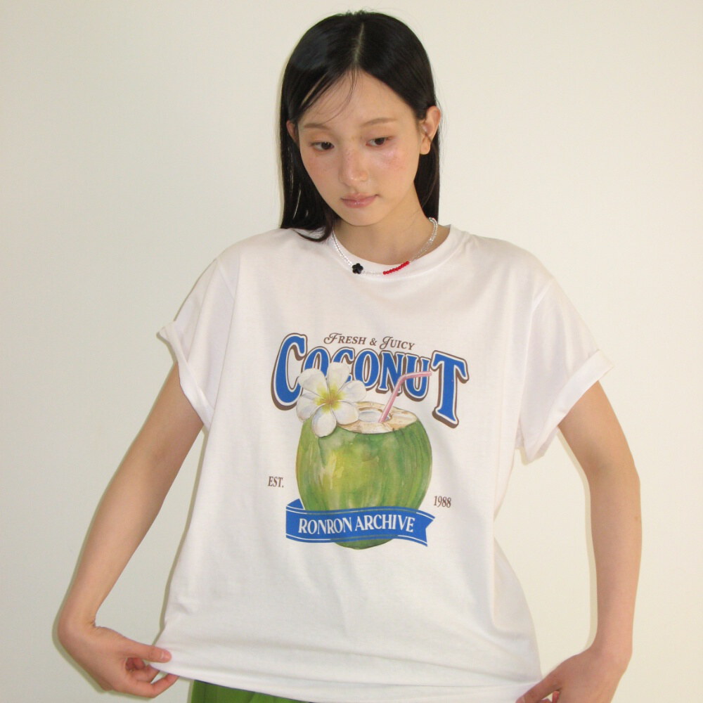 椰子圖案上衣 VINTAGE COCONUT BASIC FIT T SHIRT