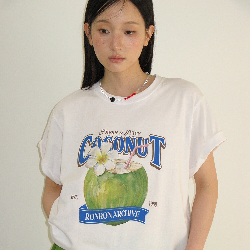 椰子圖案上衣 VINTAGE COCONUT BASIC FIT T SHIRT
