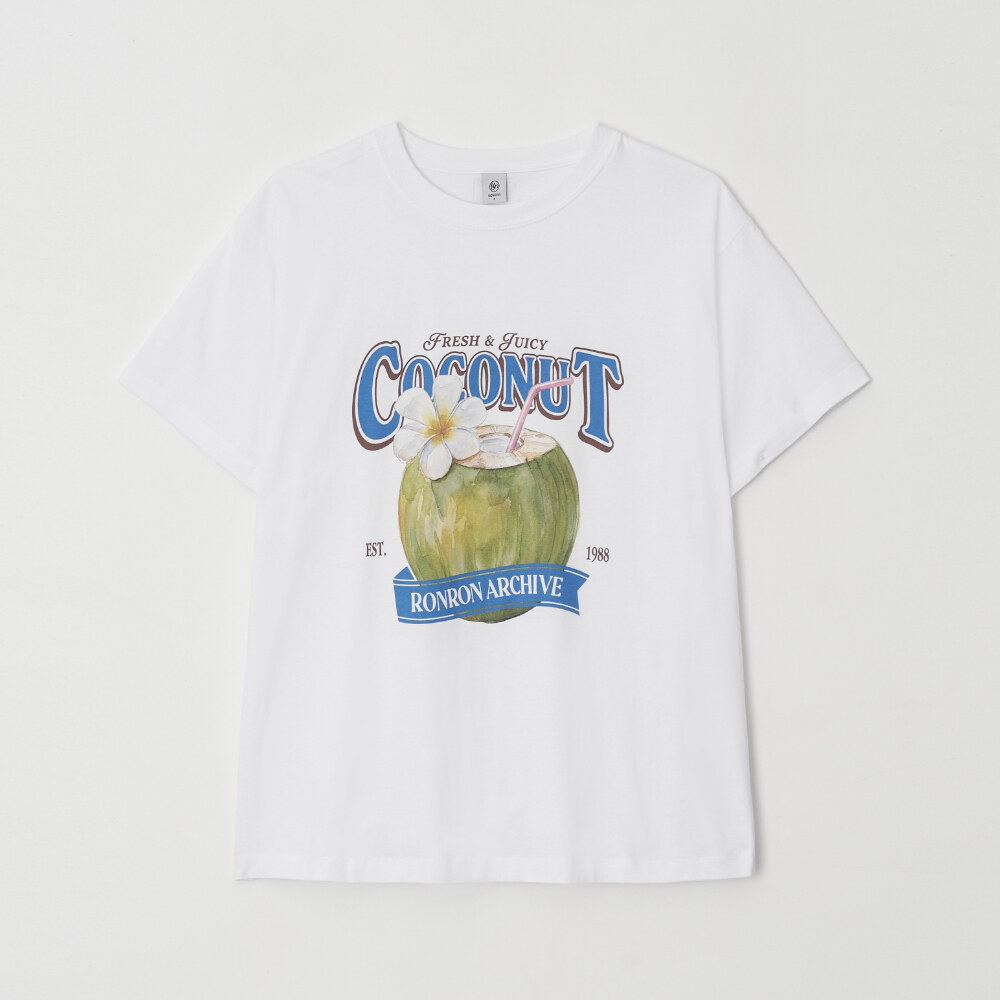 椰子圖案上衣 VINTAGE COCONUT BASIC FIT T SHIRT