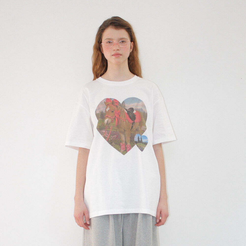 小馬印花上衣 PONY HEART OVER FIT T SHIRT